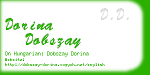 dorina dobszay business card